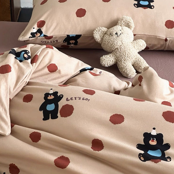 Polka Dot Beary Bedding Set