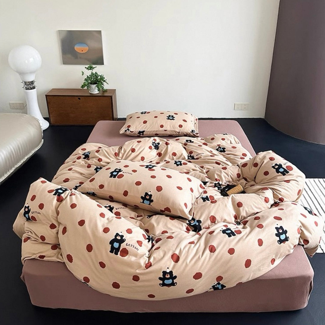 Polka Dot Beary Bedding Set
