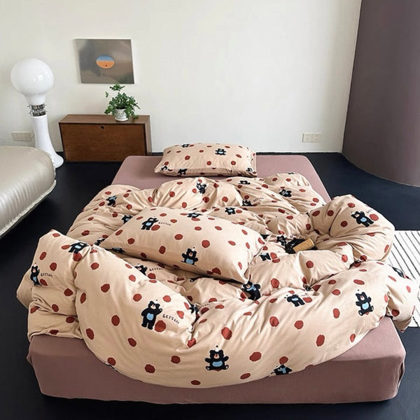 Polka Dot Beary Bedding Set