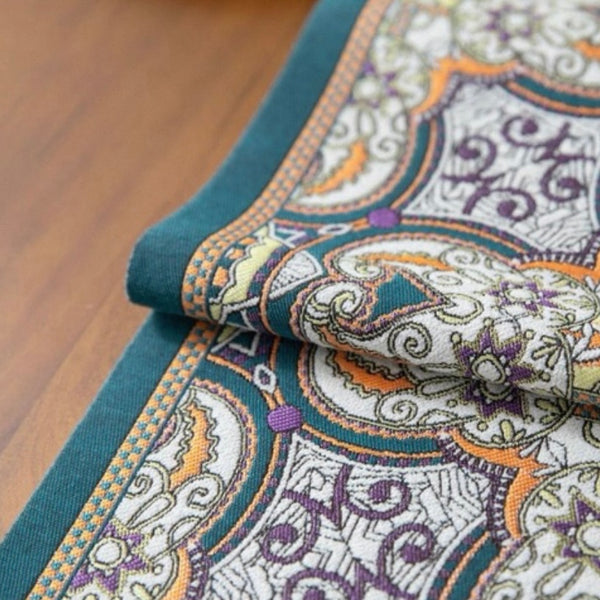 French Ornate Tile Table Runner