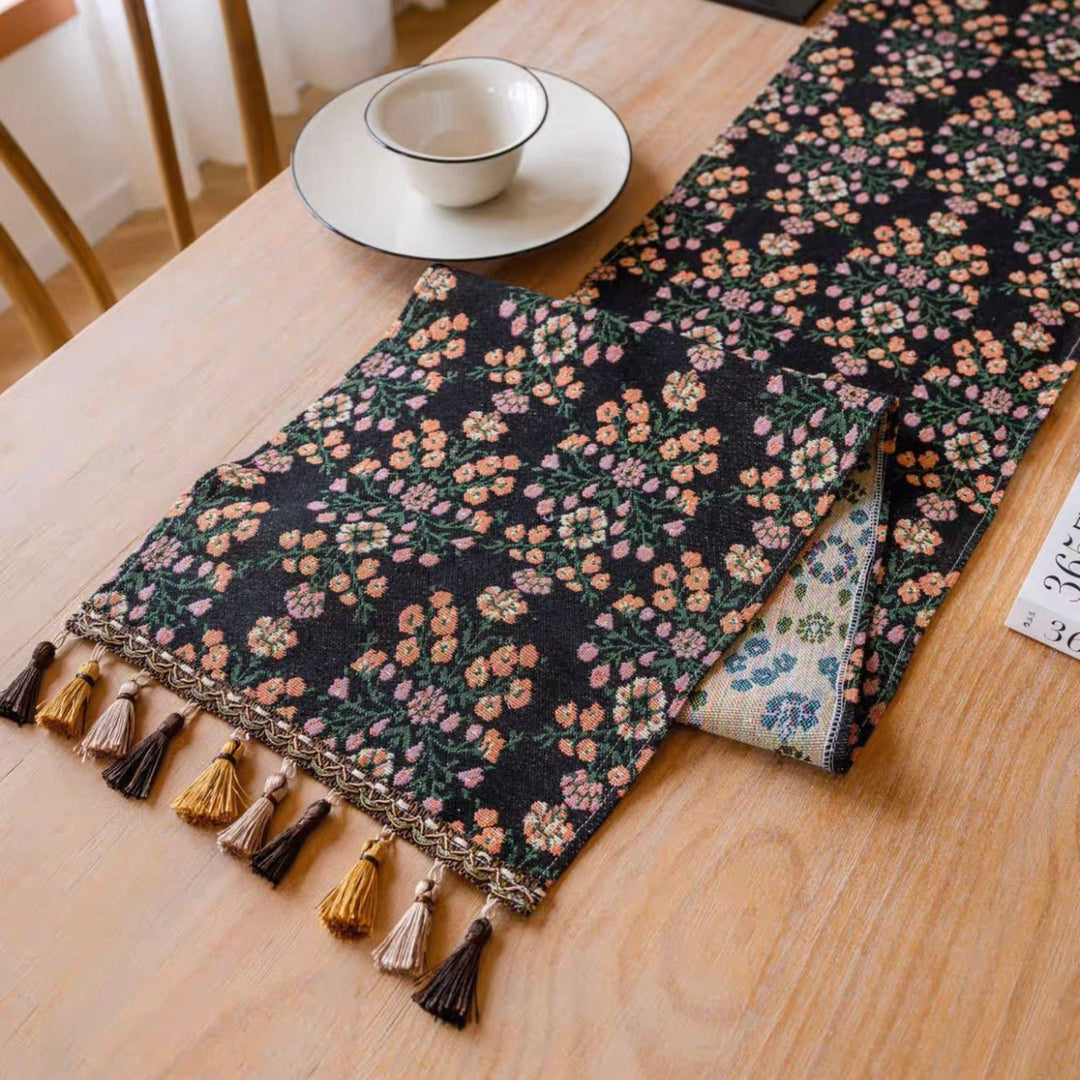 Midnight Bloom Table Runner