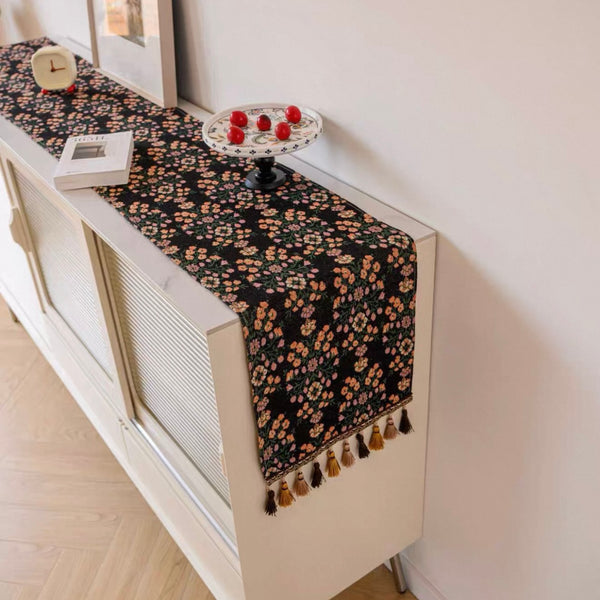 Midnight Bloom Table Runner
