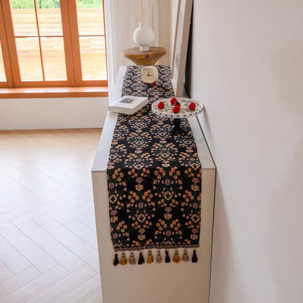 Midnight Bloom Table Runner