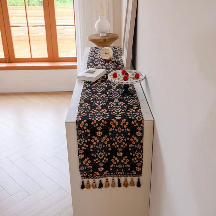 Midnight Bloom Table Runner