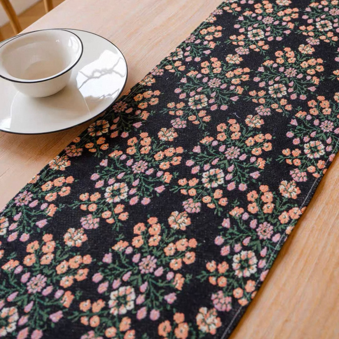 Midnight Bloom Table Runner