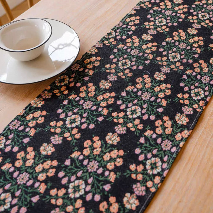 Midnight Bloom Table Runner