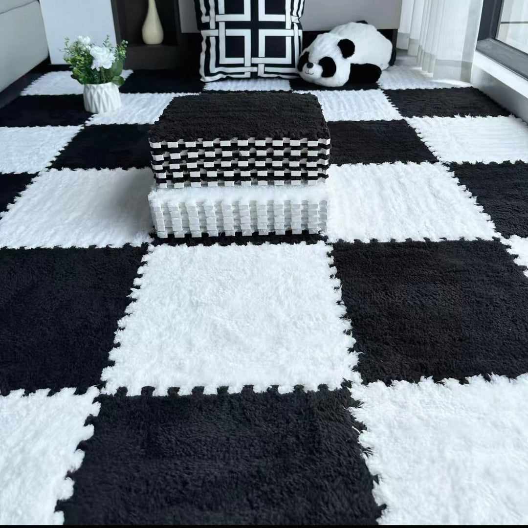 Winter Puzzle Tile Set - Classic Checkerboard