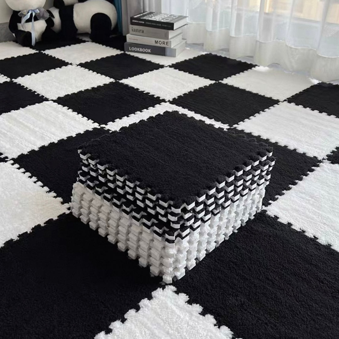 Winter Puzzle Tile Set - Classic Checkerboard