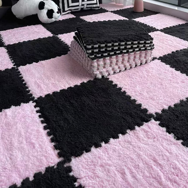 Winter Puzzle Tile Set - Black Pink