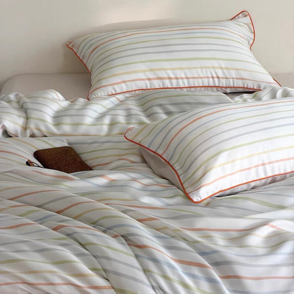 Rainbow Sherbet Stripe Bedding Set
