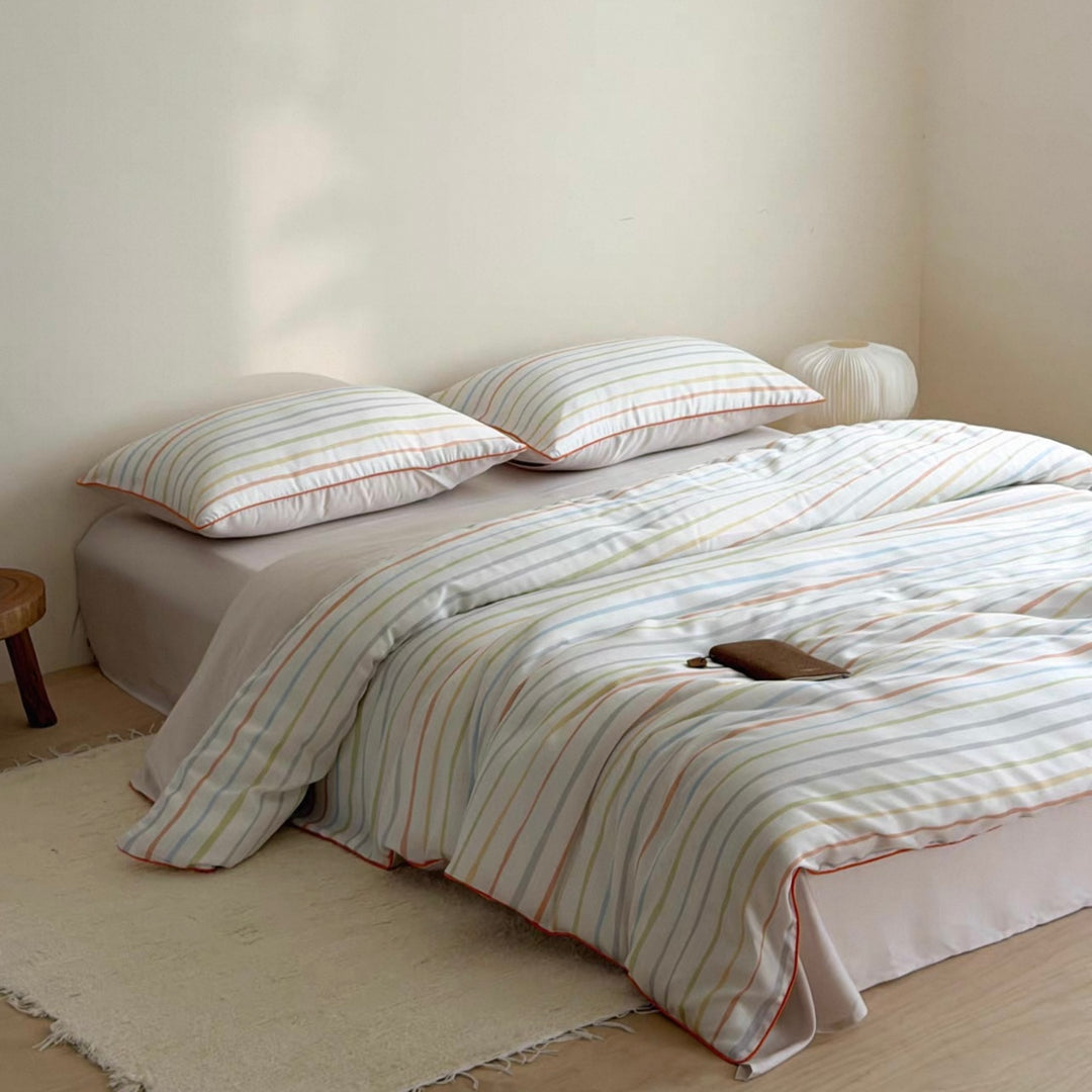 Rainbow Sherbet Stripe Bedding Set