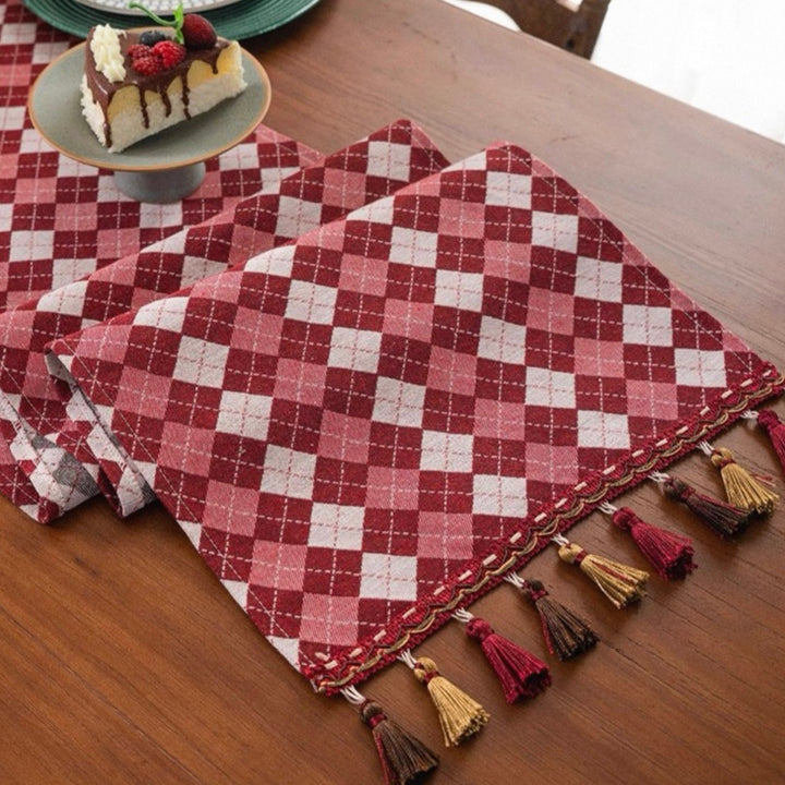 Disco Diamond Tassel Runner