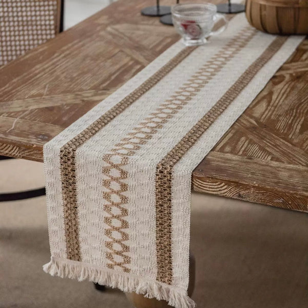 Vintage Farmhouse Stripe Table Runner