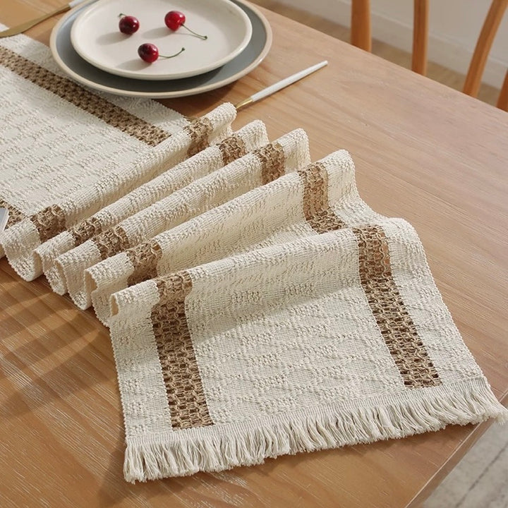 Vintage Farmhouse Stripe Table Runner