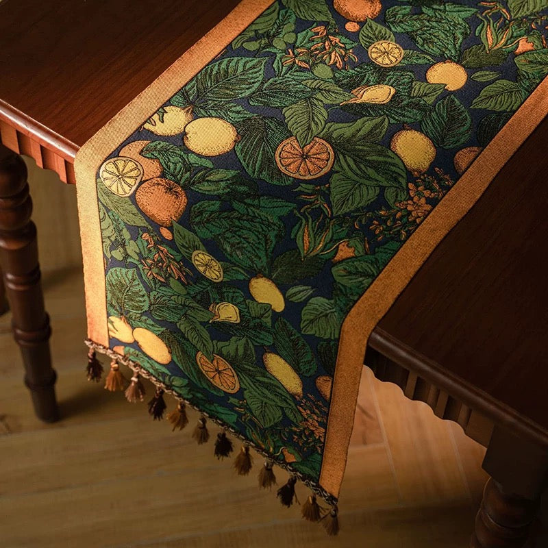 Citrus Grove Tassel Runner