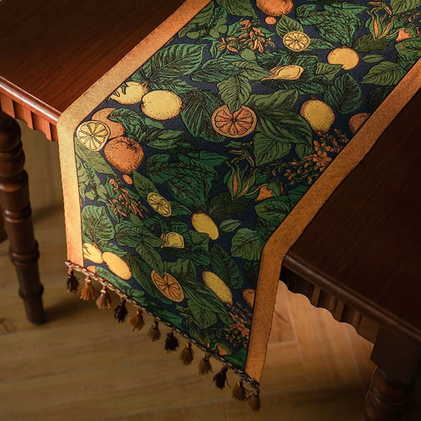 Citrus Grove Tassel Runner
