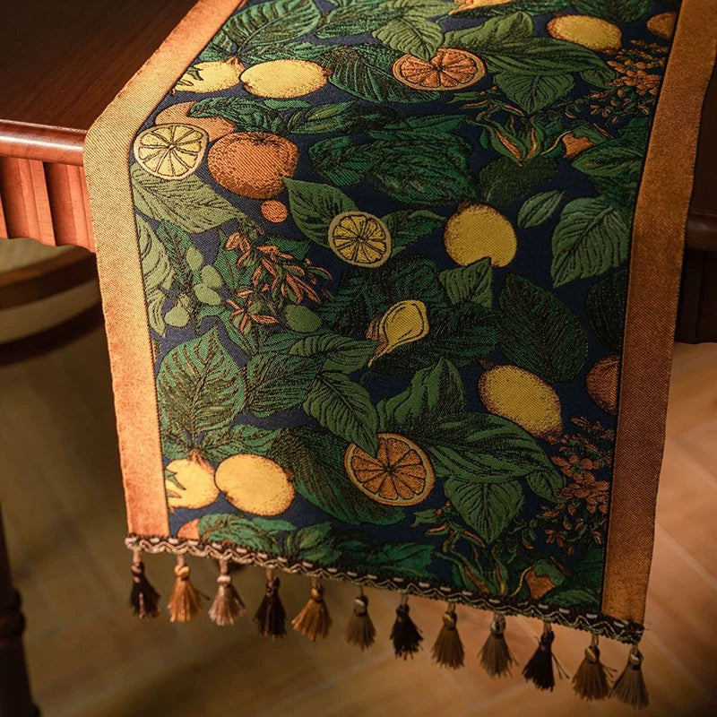 Citrus Grove Tassel Runner