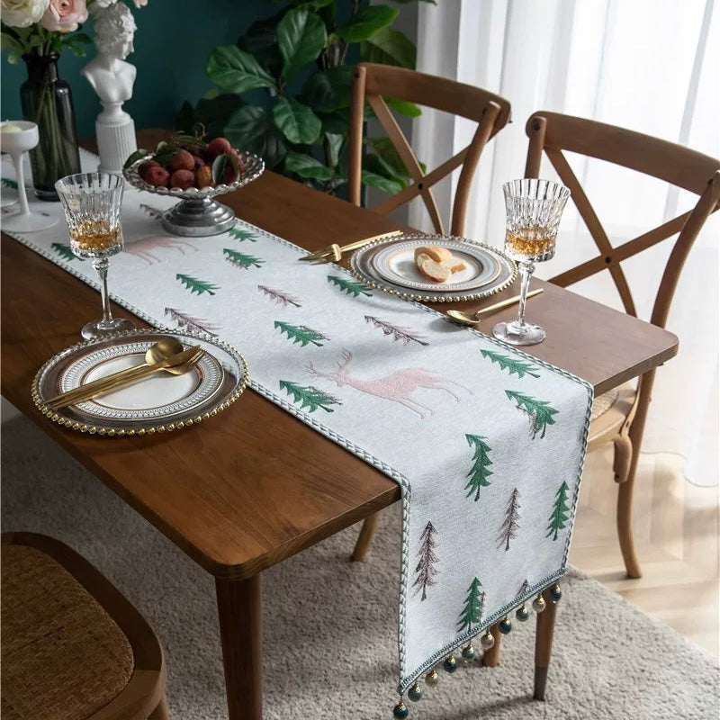 Pine and Reindeer Table Runner