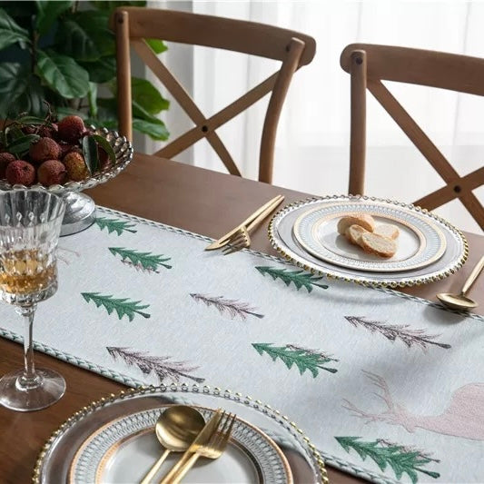 Pine and Reindeer Table Runner