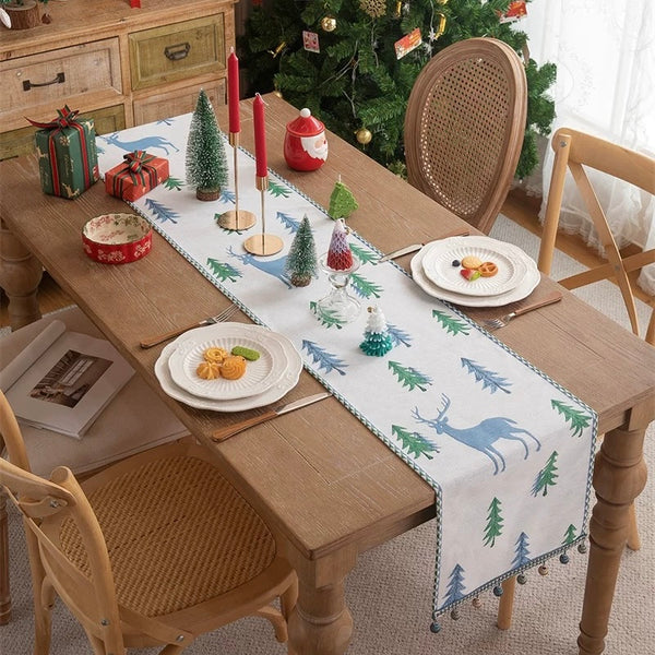 Pine and Reindeer Table Runner