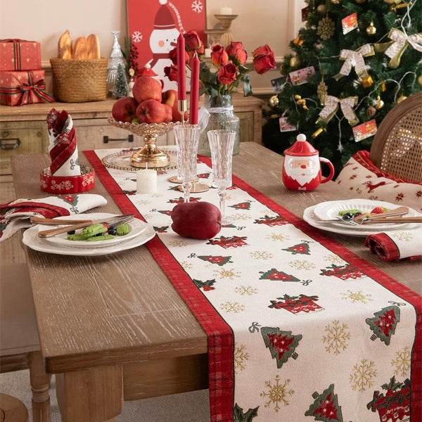 Ruffled Xmas Table Runner