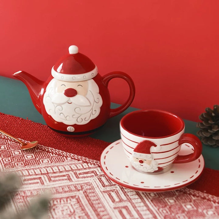 Merry Xmas Tea Cup & Pot