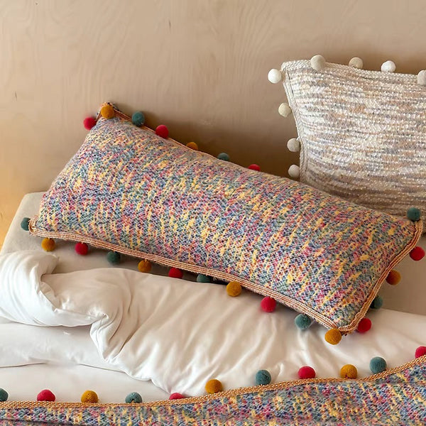 Pom-Pom Candy Long Cushion