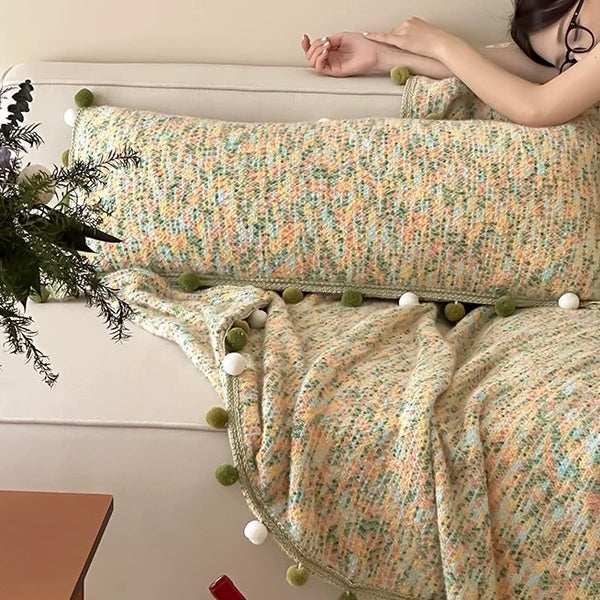 Pom-Pom Candy Long Cushion