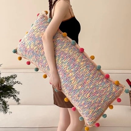 Pom-Pom Candy Long Cushion