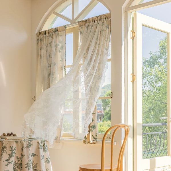 Green Pine Dual-Layer Curtain