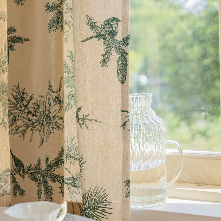 Green Pine Dual-Layer Curtain