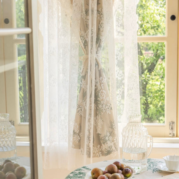 Green Pine Dual-Layer Curtain