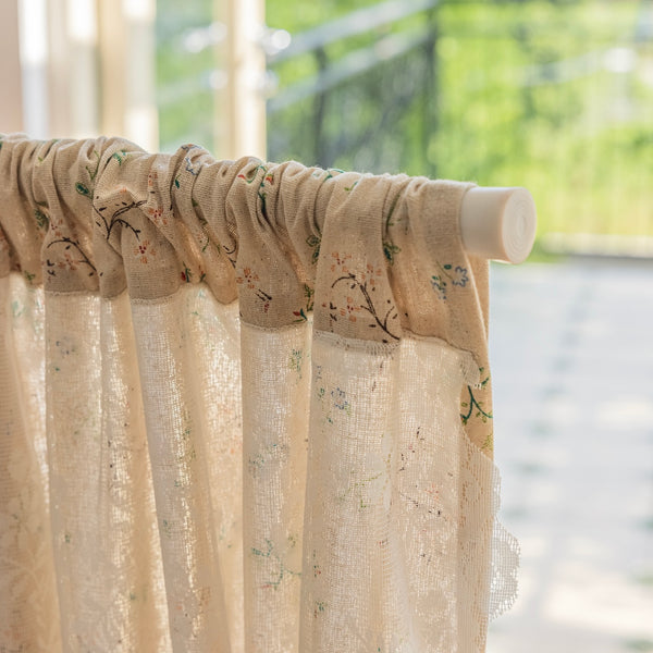 Mini Flora Dual-Layer Curtain