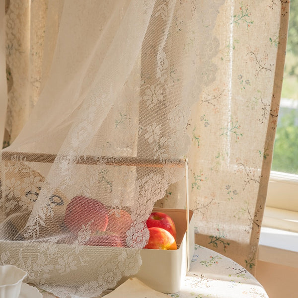 Mini Flora Dual-Layer Curtain