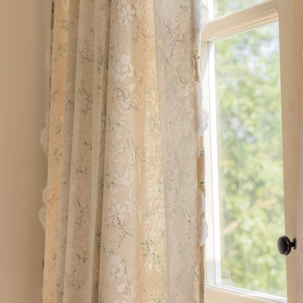 Mini Flora Dual-Layer Curtain