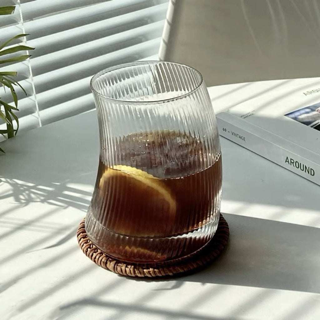 Luminara Ribbed Curve Glass Set