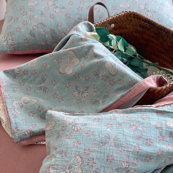 Butterfly Canvas Bedding Set