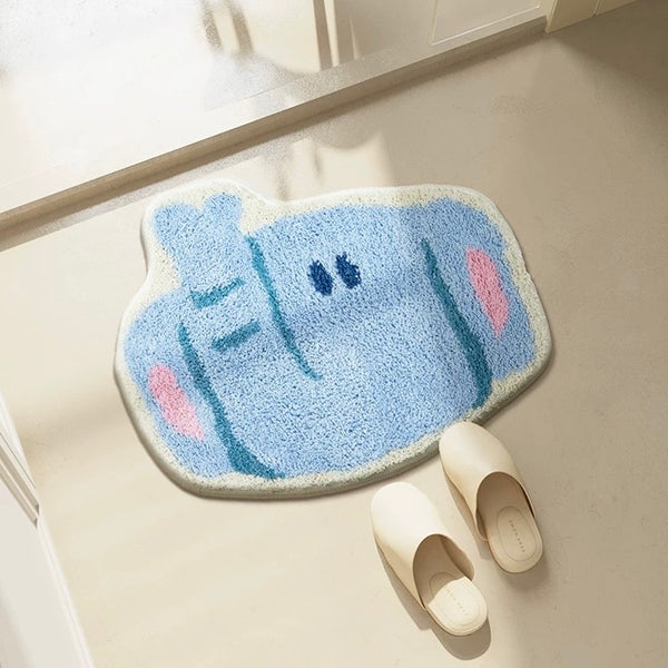 Blue Elephant Bath Mat