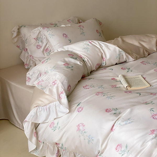 Soft Rose Bedding Set