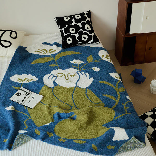 Human Connection Floral Blanket