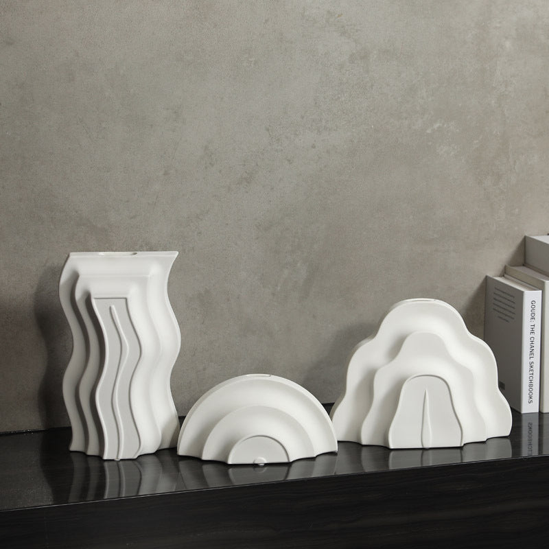 Wavy Art Ceramic Vase Set