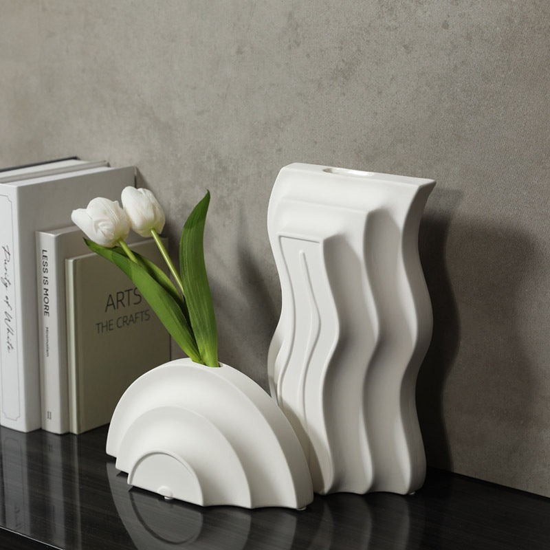 Wavy Art Ceramic Vase Set