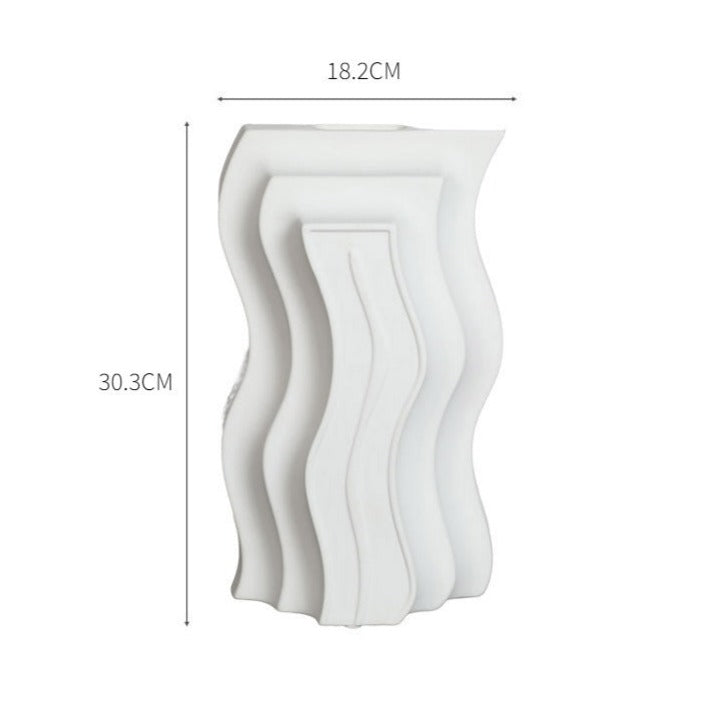 Wavy Art Ceramic Vase Set