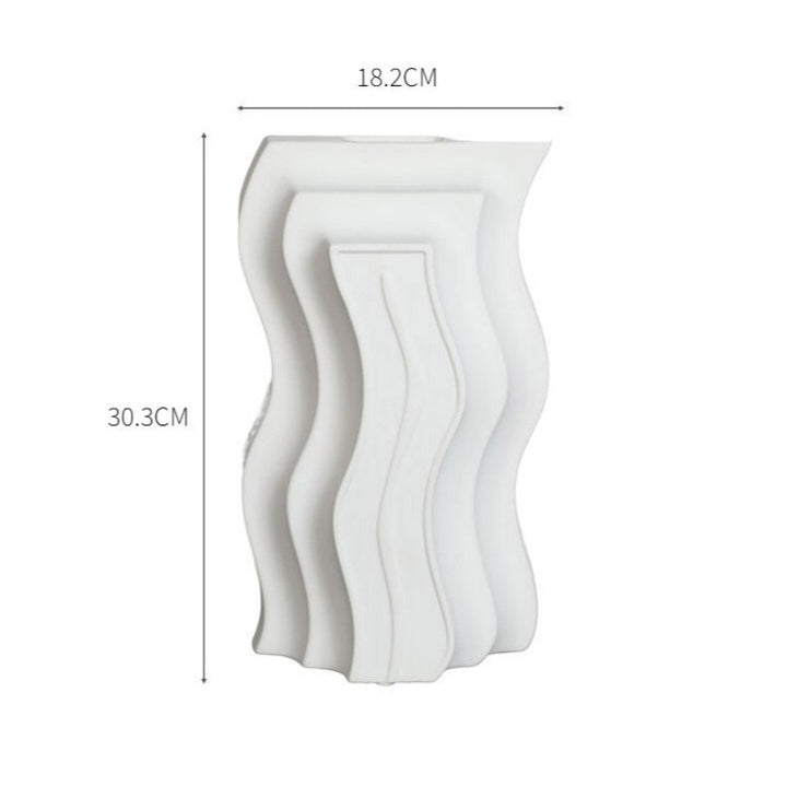 Wavy Art Ceramic Vase Set