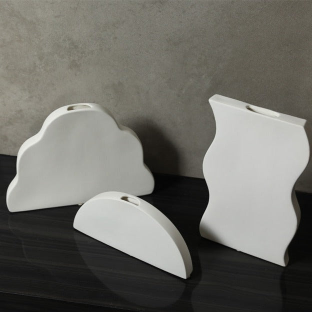 Wavy Art Ceramic Vase Set