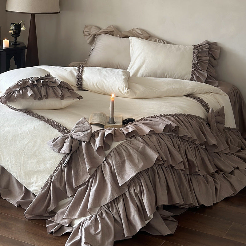 Taro Crepe Bedding Set