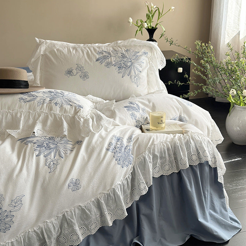 Blue Lotus Bedding Set