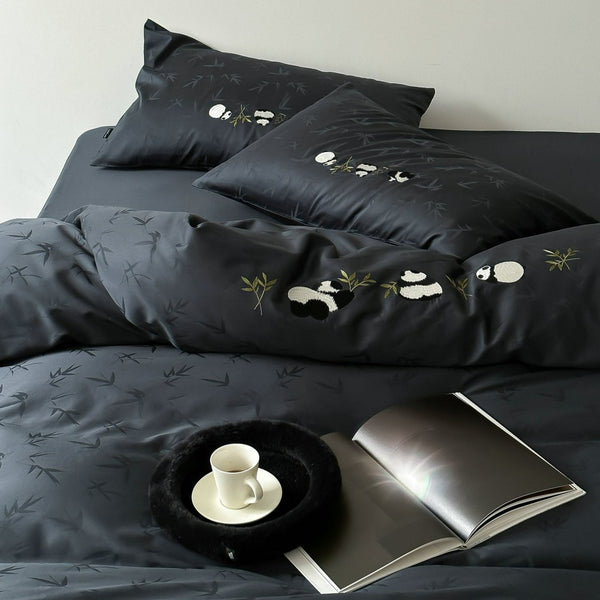 Panda Monochrome Luxury Bedding Set