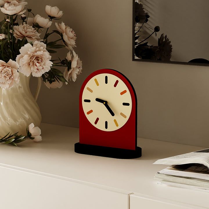 Ruby Red Desk Clock
