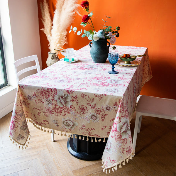 Peony Tassel Tablecloth - FINAL SALE